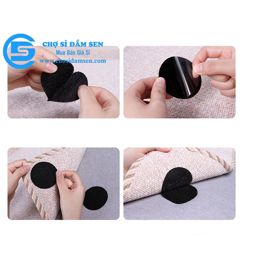Set 5 Miếng Dán đa năng hai mặt Cố Định Sofa, Thảm Lót Sàn Chống Trượt, Giấy Dán Tường, Tem Dán Đa Năng Hình Tròn