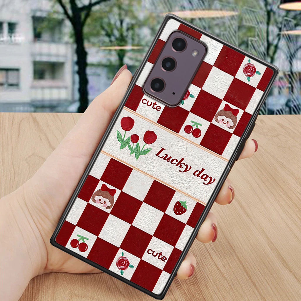 Ốp Samsung Note 20 caro trái tim cá tính, thời trang siêu đẹp, siêu phong cách