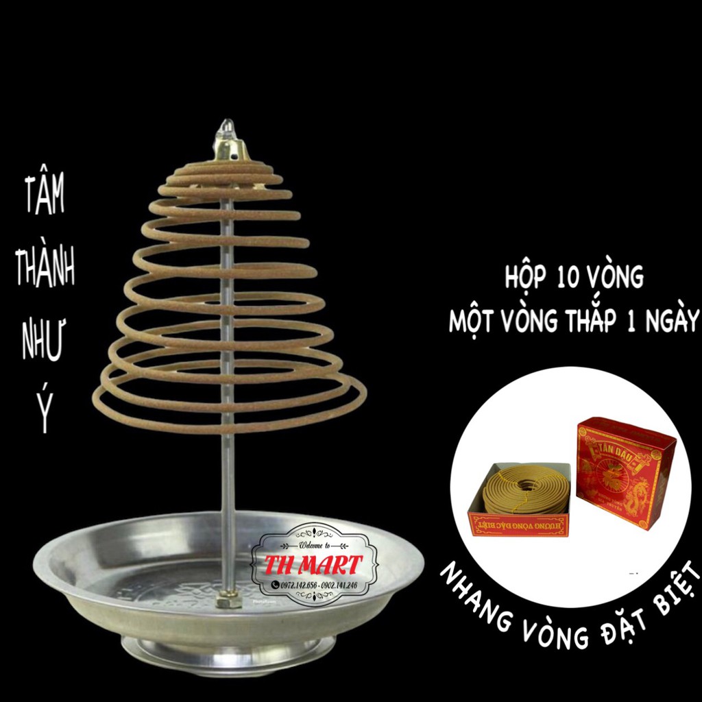 Nhang Khoanh Trầm Hương Sạch, Hương Vòng Cao Cấp 100% Nguyên Liệu Tự Nhiên, Mỗi Khoanh Cháy 3 Ngày