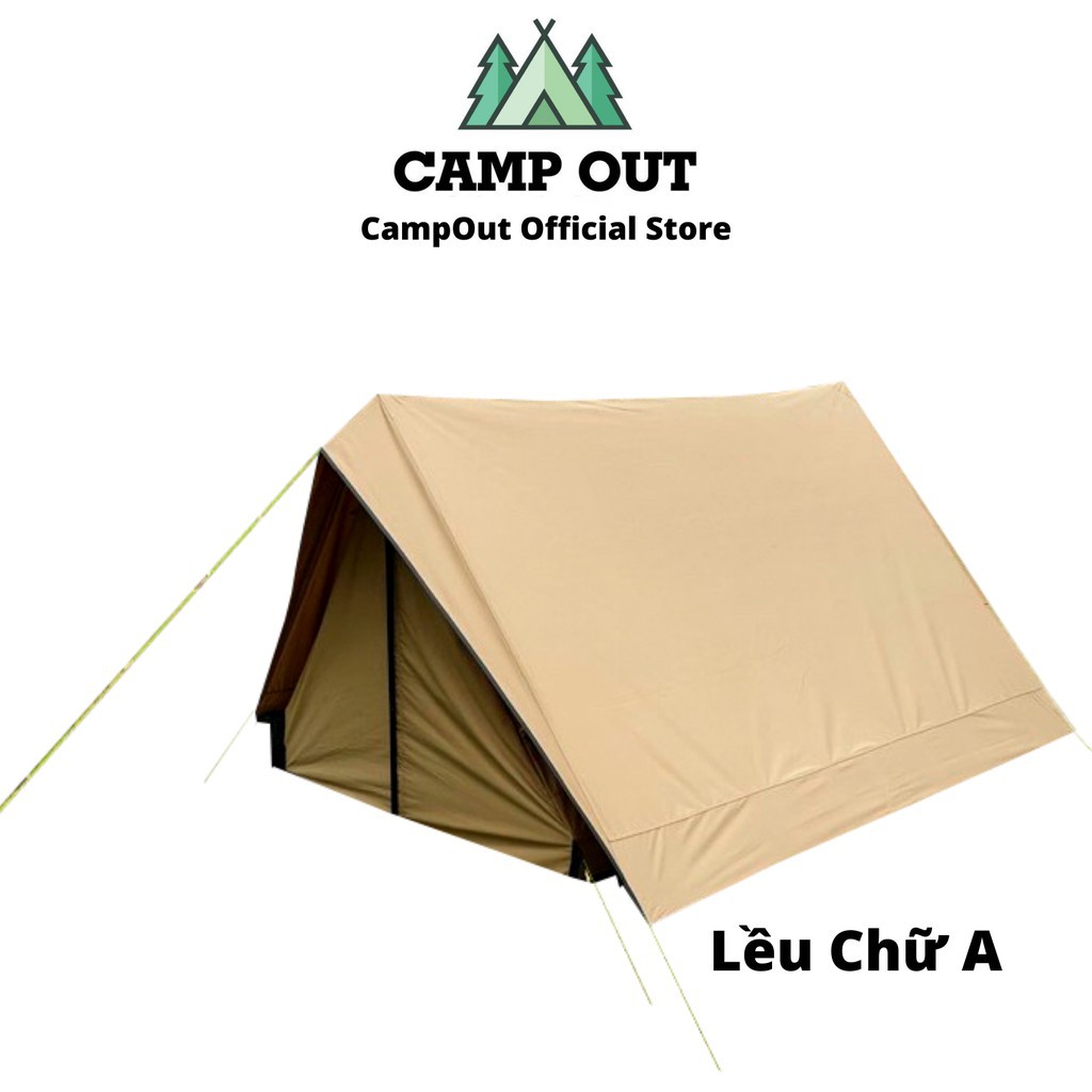 Lều cắm trại Campout chữ A du lịch dã ngoại lều trại vải TC 2 người rộng TC A049