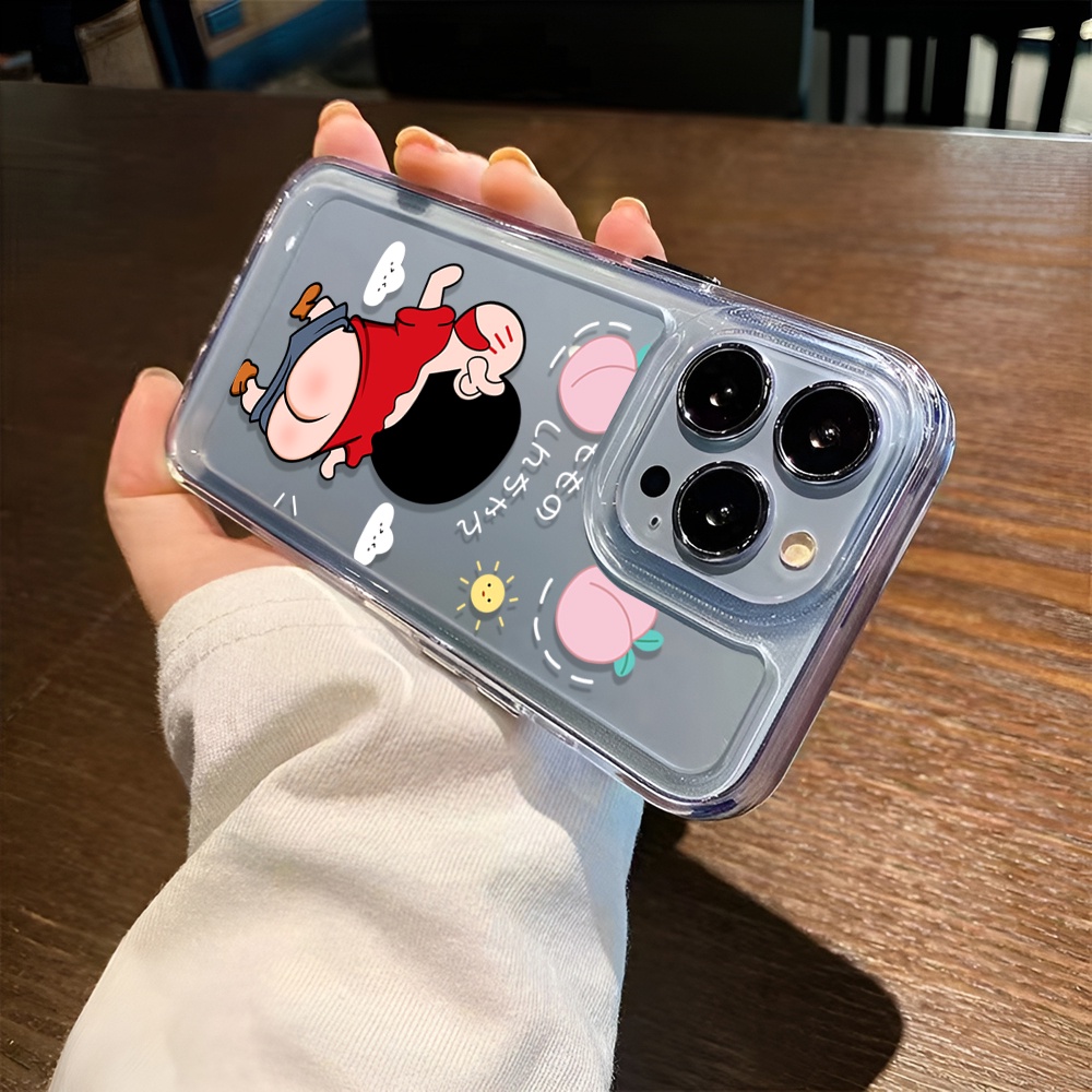 Ốp Điện Thoại Tpu Trong Suốt In Hình Cậu Bé Bút Chì Shin-chan Vui Nhộn Cho iphone 14 Plus 11 13promax 12 7Plus X XS Max 7 8