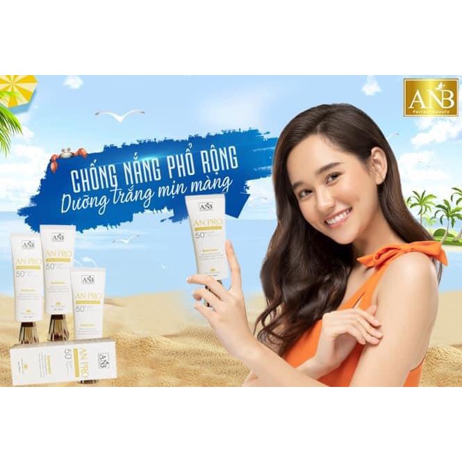 [CHÍNH HÃNG]SERUM CHỐNG NẮNG DƯỠNG TRẮNG ANB, SPF 50, PA+++ dưỡng da sáng khoẻ.