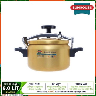 Nồi áp suất cơ 6 lít anod sunhouse sha 8604