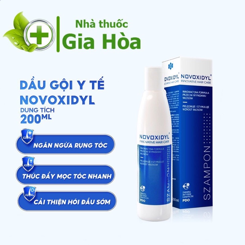 (CHÍNH HÃNG) Dầu gội Novoxidyl chống rụng, kích thích mọc tóc, giảm hư tổn, tái tạo tóc tiên - Nhập khẩu Ba Lan (200ml)