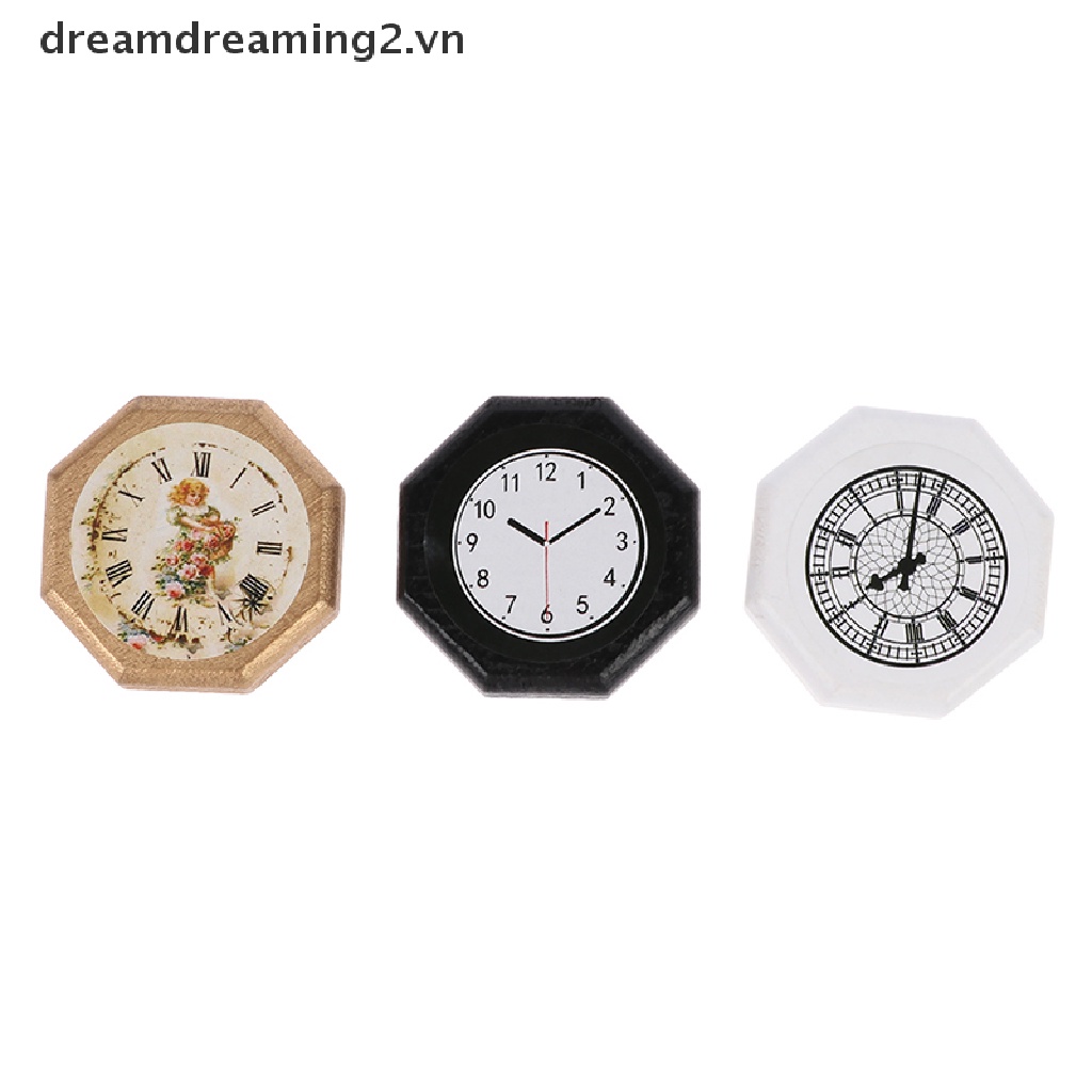 Đồng Hồ Treo Tường Mini Tỉ Lệ 1: 12 Trang Trí Nhà Búp Bê