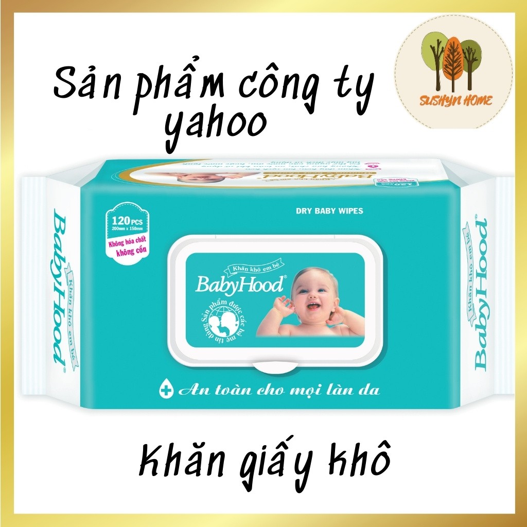 Khăn Giấy Khô Đa Năng Baby HoodKhăn Vải Khô Đa Năng Không Hóa Chất, Không Cồn, An Toàn Cho Bé