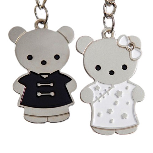 Set 1 cặo móc khóa hình gấu đáng yêu cho các cặp đôi