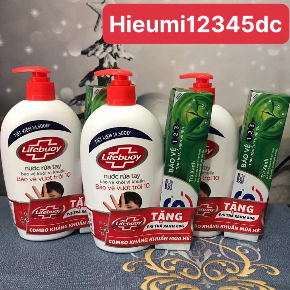 Tặng kem đánh răng PS khi mua nước rửa tay Lifebuoy 500ml