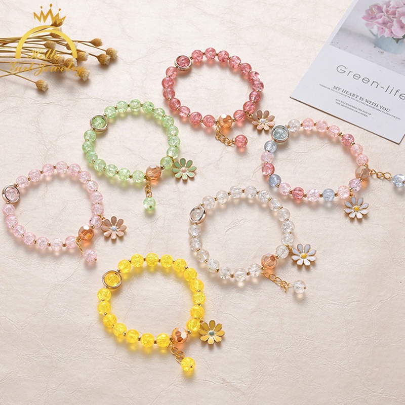 Vòng Tay Hình Hoa Cúc Đính Đá Lấp Lánh | BigBuy360 - bigbuy360.vn