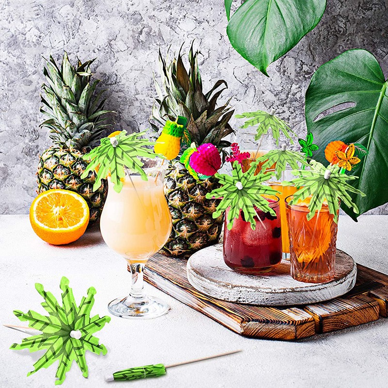 Set 60 cây dừa trang trí đồ uống