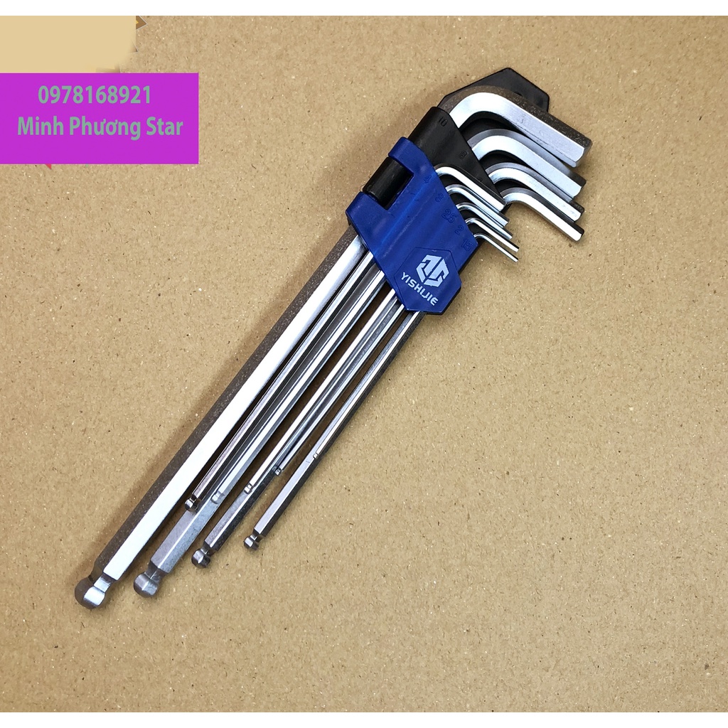 Bộ lục giác đầu bi 9 món