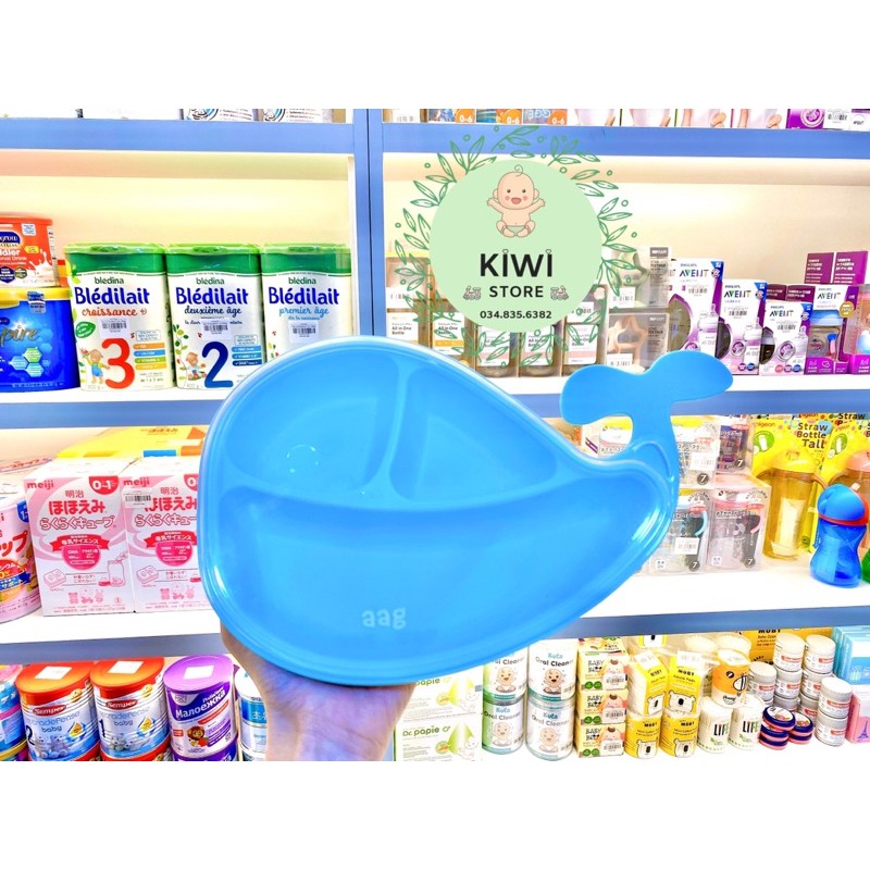Khay ăn dặm AAG cao cấp hình cá heo cho bé ăn dặm (ảnh thật shop tự chụp)