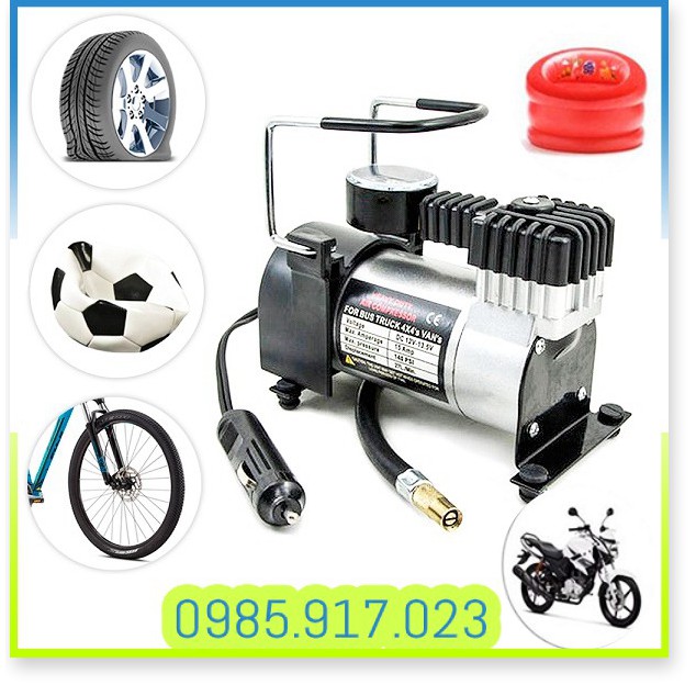 Bơm hơi điên ô tô mini cắm đầu tẩu 12v nhỏ gọn tiện dùng mang theo xe công suất 150PSI