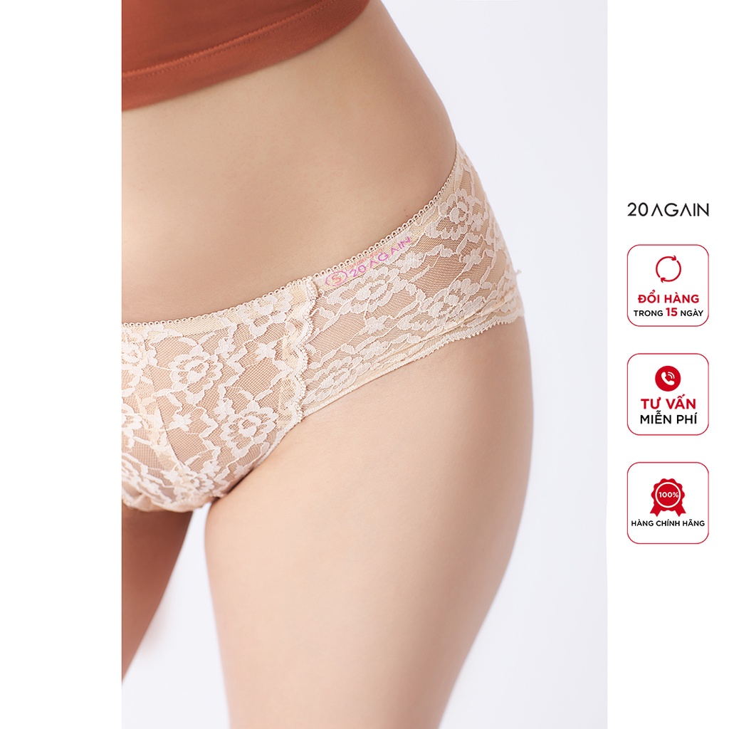 Quần lót ren nữ 20AGAIN, kháng khuẩn, thiết kế sexy, tôn vòng 3 QUA0096 | WebRaoVat - webraovat.net.vn