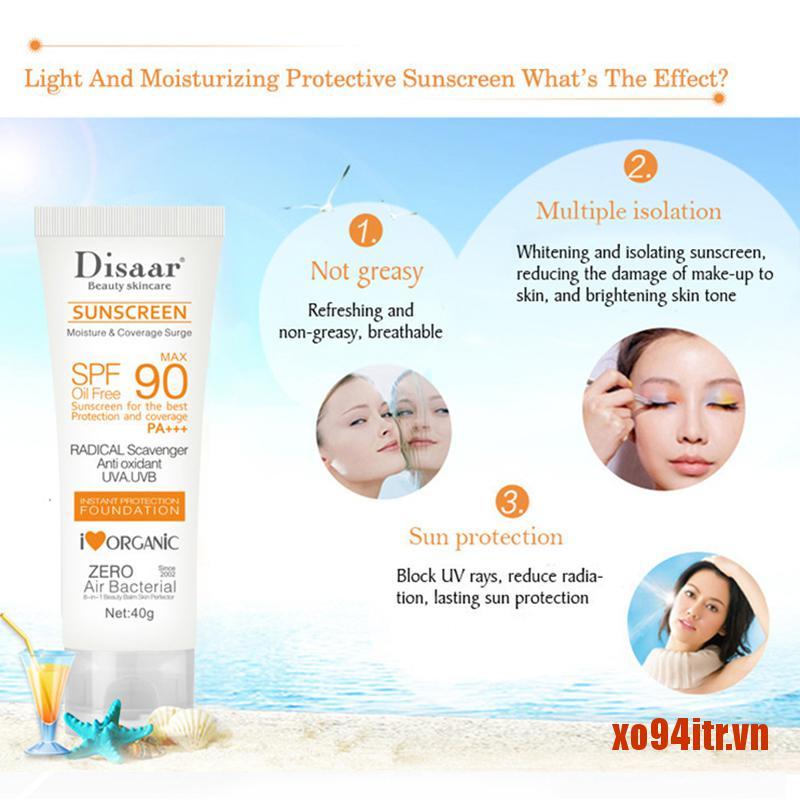 XOITR  Sunscreen Whitening SPF 90 Sunblock Facial Body Skin Protective Cream Anti-