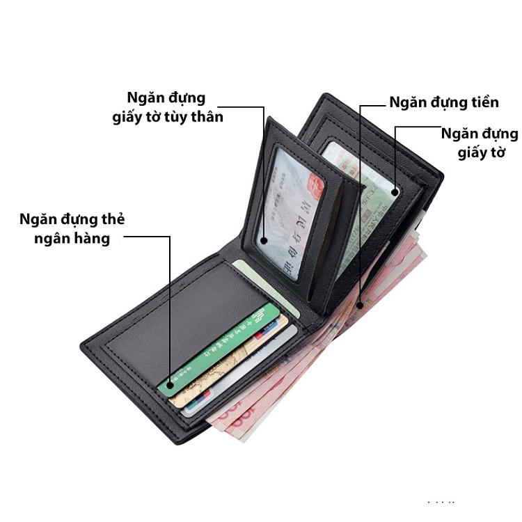 Ví Nam Da Bò Thật VD03 Kiểu Ngang Chất Lượng Siêu Đẹp