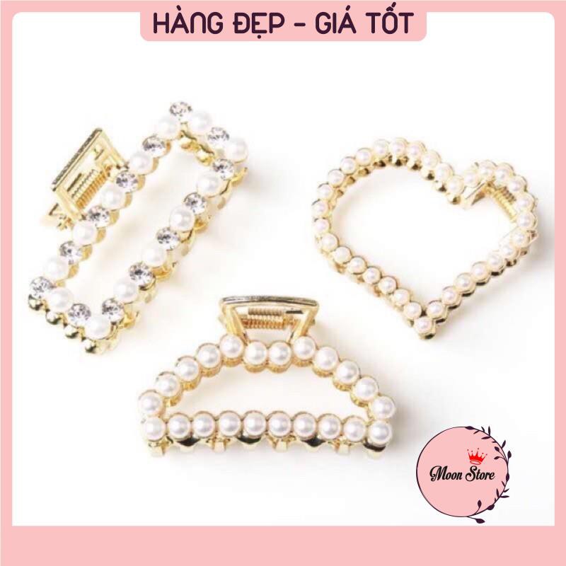 Set 3 kẹp tóc càng cua nhỏ đính hạt Hàn Quốc siêu xinh KT3