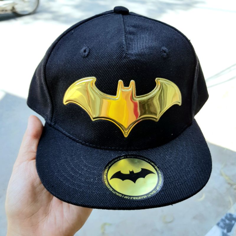 3-5 tuổi, mũ - nón lưỡi trai Hiphop HM xuất dư xịn - Batman Gold cho bé trai