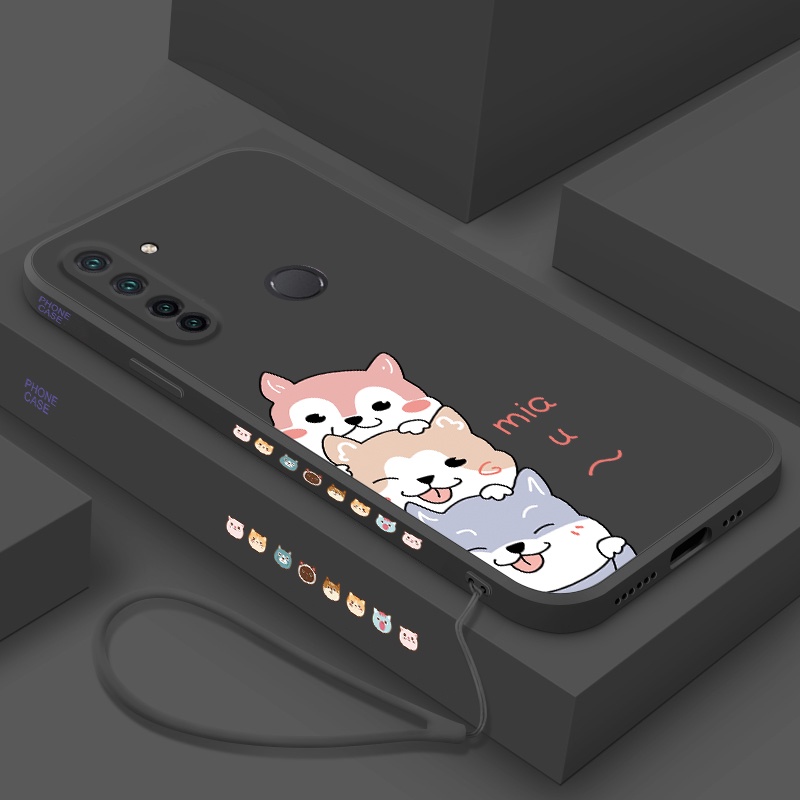 Ốp Điện Thoại Silicon Mềm Hình Chú Cún Có Dây Đeo Cho Realme 5 5I 5 PRO 6 6I 6PRO