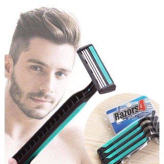 Bộ 4 Chiếc Dao Cạo Râu Razors 3 Lưỡi Kép Sắc Bén