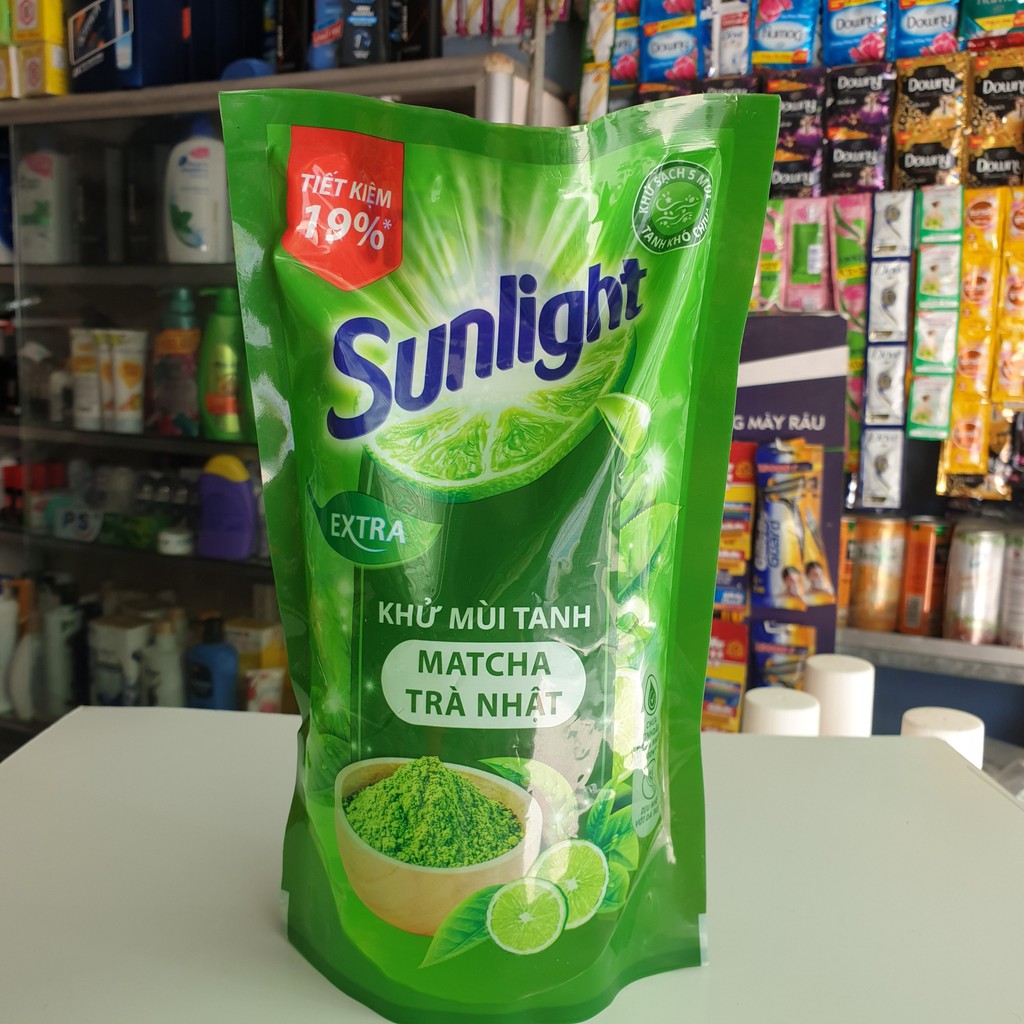 NƯỚC RỬA CHÉN BÁT SUNLIGHT TÚI THIÊN NHIÊN / KHỬ MÙI THANH MATCHA