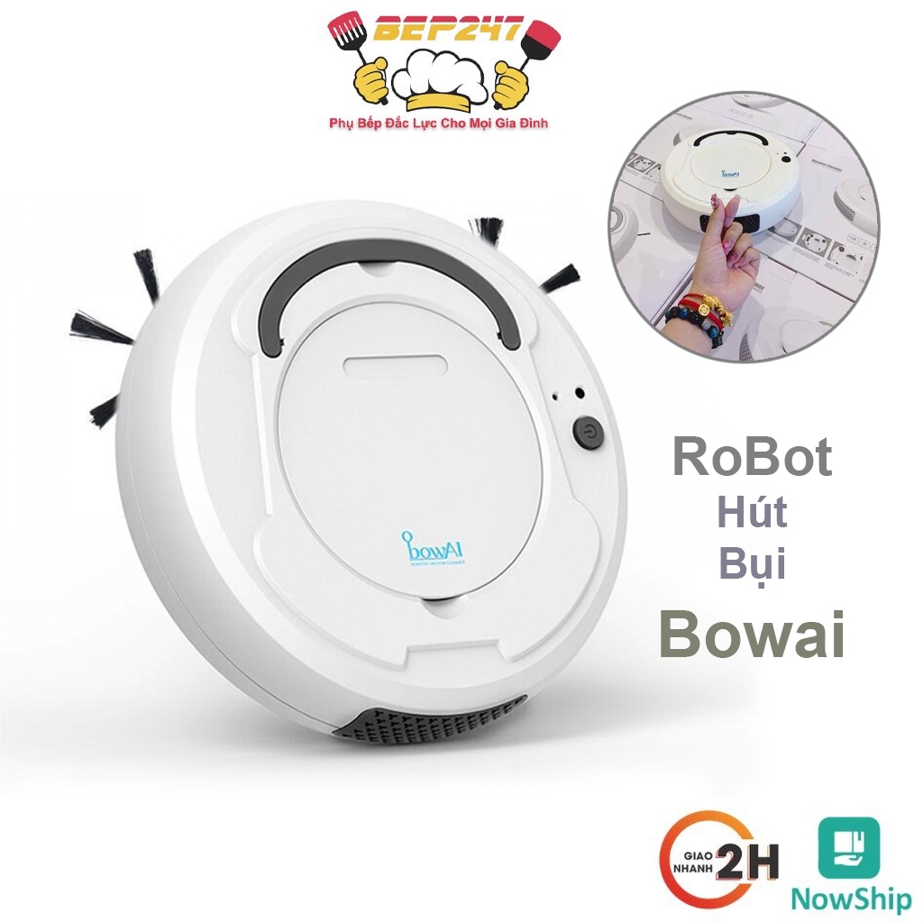 RoBot Hút Bụi Tự Động Dọn Nhà Thông Minh BOWAI Công Nghệ AI Cao Cấp Tự động hút bụi, lau nhà