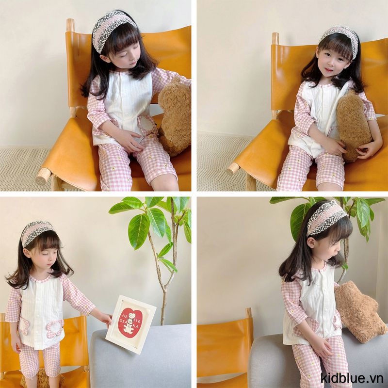 Bộ Đồ Ngủ 2 Món Bằng Cotton Thoải Mái Cho Bé Gái
