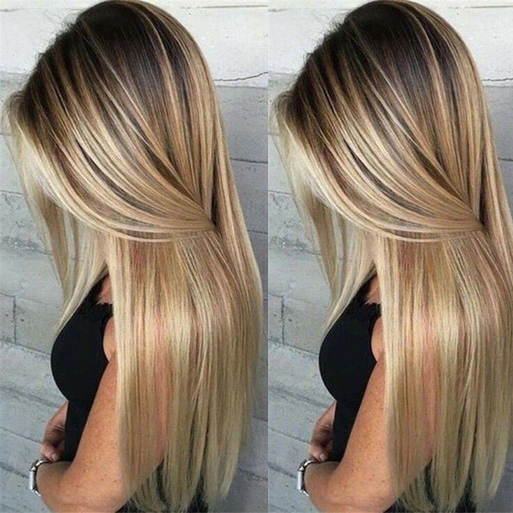 Tóc Giả Màu Nâu Đầy Đủ Của NICKOLAS|Tóc Giả Thẳng Dài Chịu Nhiệt Cao Cho Nữ