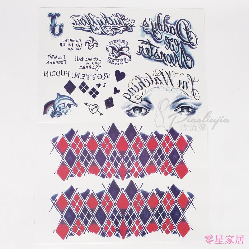 Z Bộ Hình Xăm Dán Chống Nước Hình harley quinn Độc Đáo