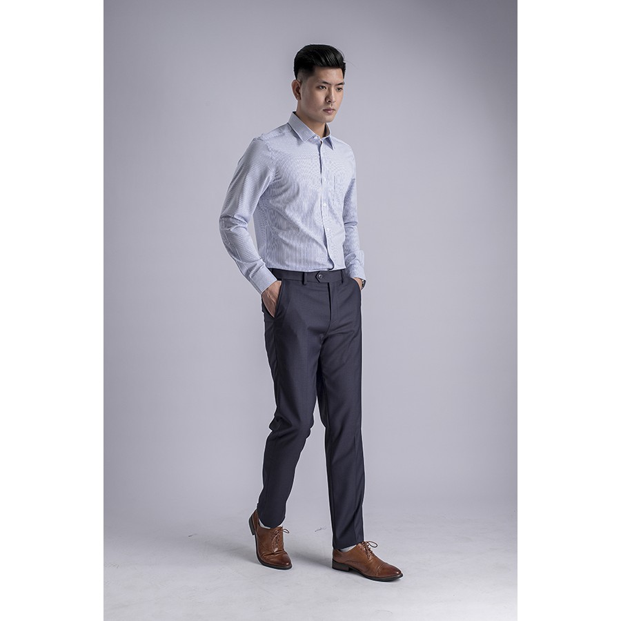 Áo Sơ Mi Nam Dài Tay ARISTINO ALS53108 Somi Công Sở Cao Cấp Màu Trắng Kẻ Tăm Xanh Vải Sợi Tre Mềm Mát Dáng Ôm Có Túi | BigBuy360 - bigbuy360.vn