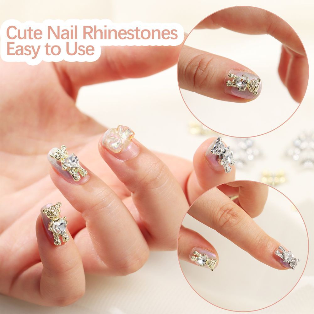 Unmegoni Sức Unmegoni|Với Trái Tim|Hộp Phụ Kiện Trang Trí Móng Tay 3D Nhiều Màu Sắc