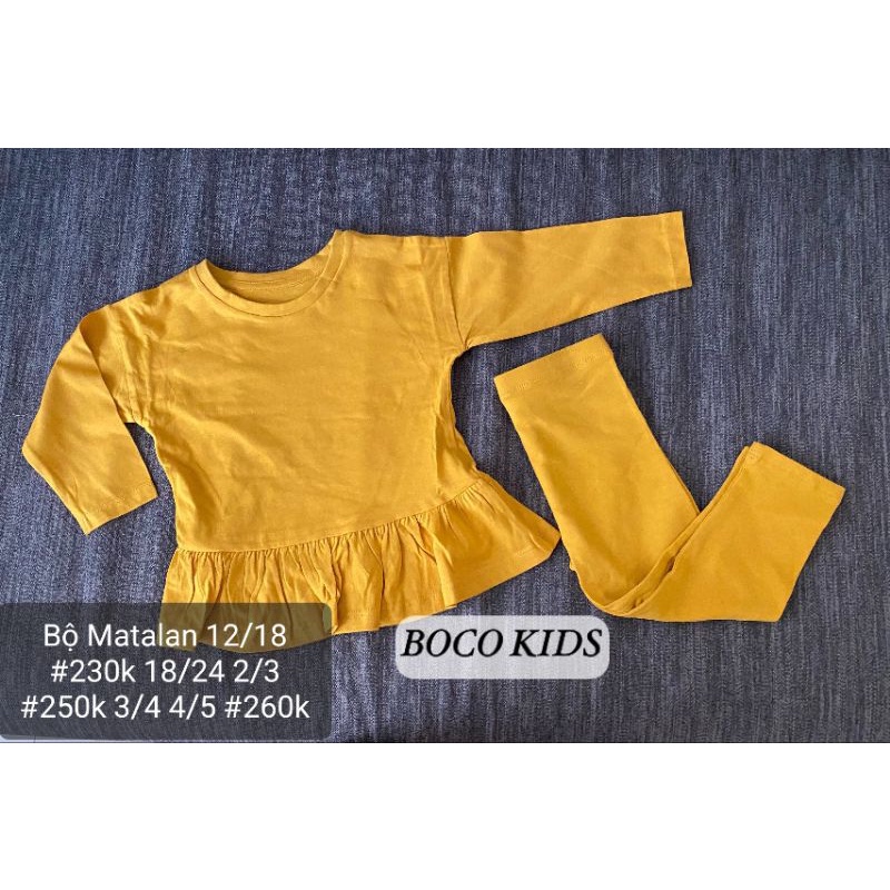 Bộ đồ thu đông bé gái họa tiết hãng Matalan Uk