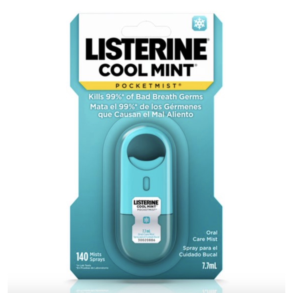 Xịt/Miếng ngậm thơm miệng Listerine bản Mỹ