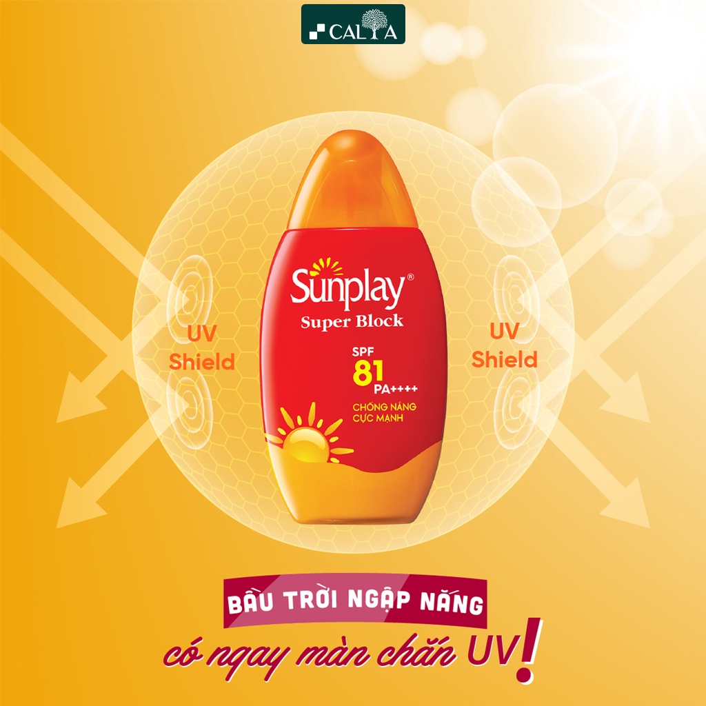 Sữa Chống Nắng Cực Mạnh Sunplay Bảo Vệ Da Tối Đa - Sunplay Super Block SPF81 PA++++ 30g/70g