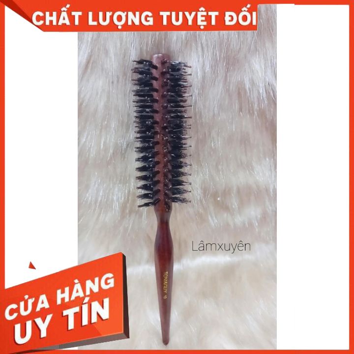 LƯỢC TRÒN SẤY TÓC TẠO KIỂU CÁN GỖ cao cấp bắt tạo lọn phồng tóc