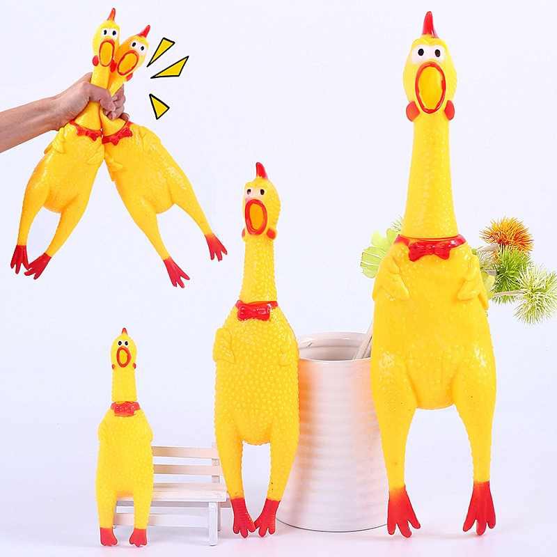 Đồ Chơi Cho Chó Mèo - Gà Cao Su La Hét ( 3 Size )