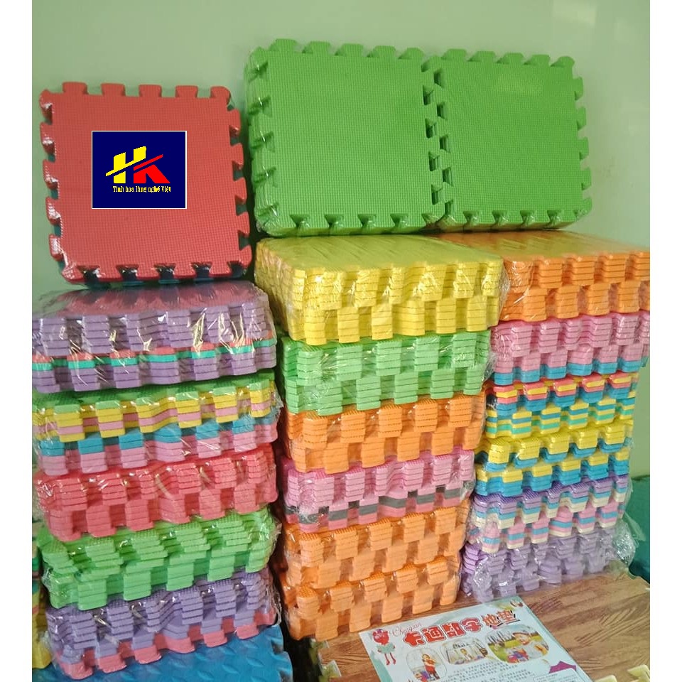 Combo thảm xốp 45x45 và 30x30 cao cấp, Thảm xốp lót sàn 60x60 không mùi, không thấm nước, loại to an toàn cho bé
