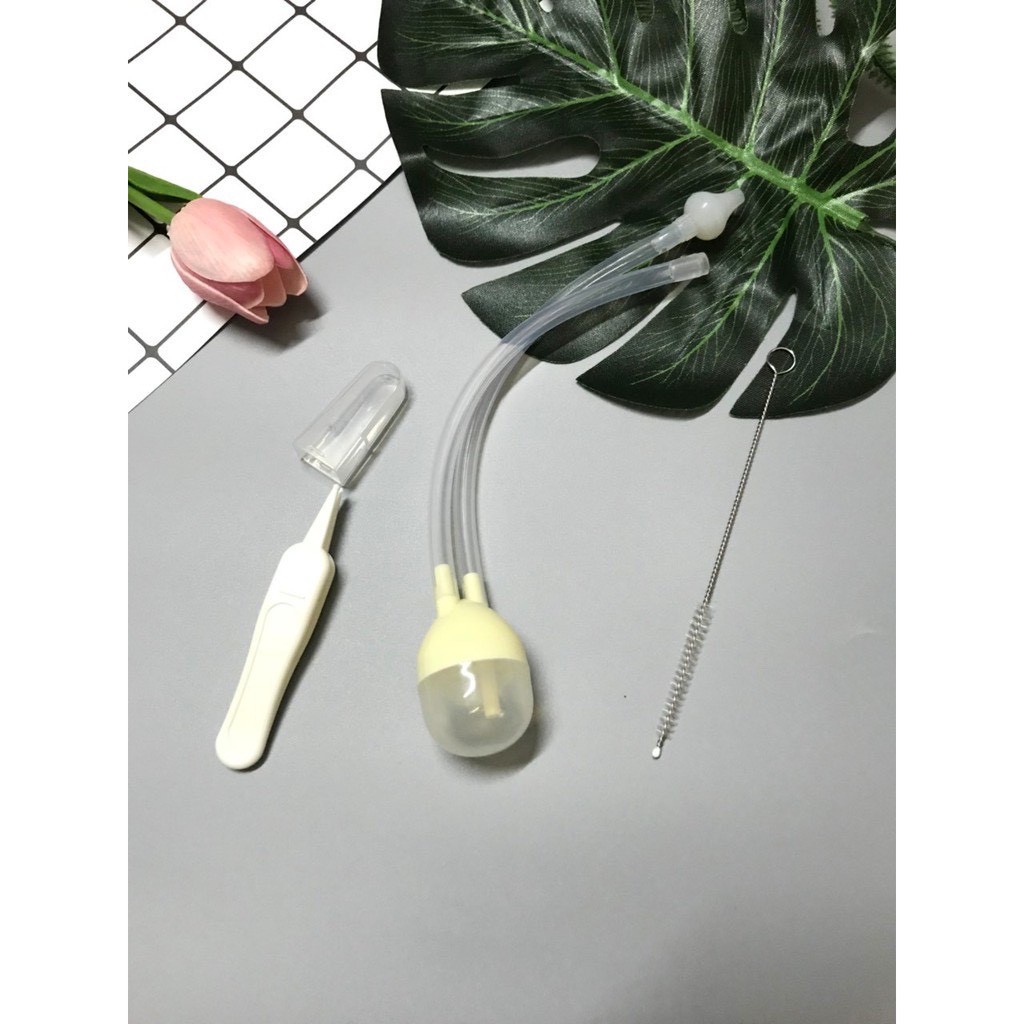 Dụng Cụ Hút Mũi Kèm Kẹp Gắp An Toàn Cho Bé Babuu