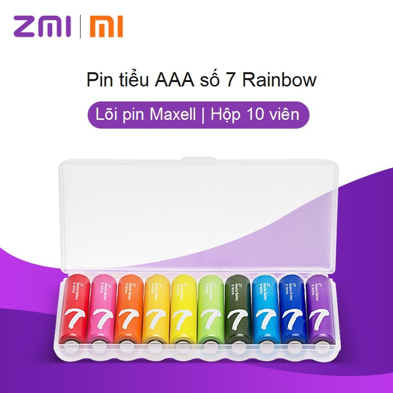 Pin tiểu AAA số 7 Rainbow (hộp 10 viên) | Không BH
