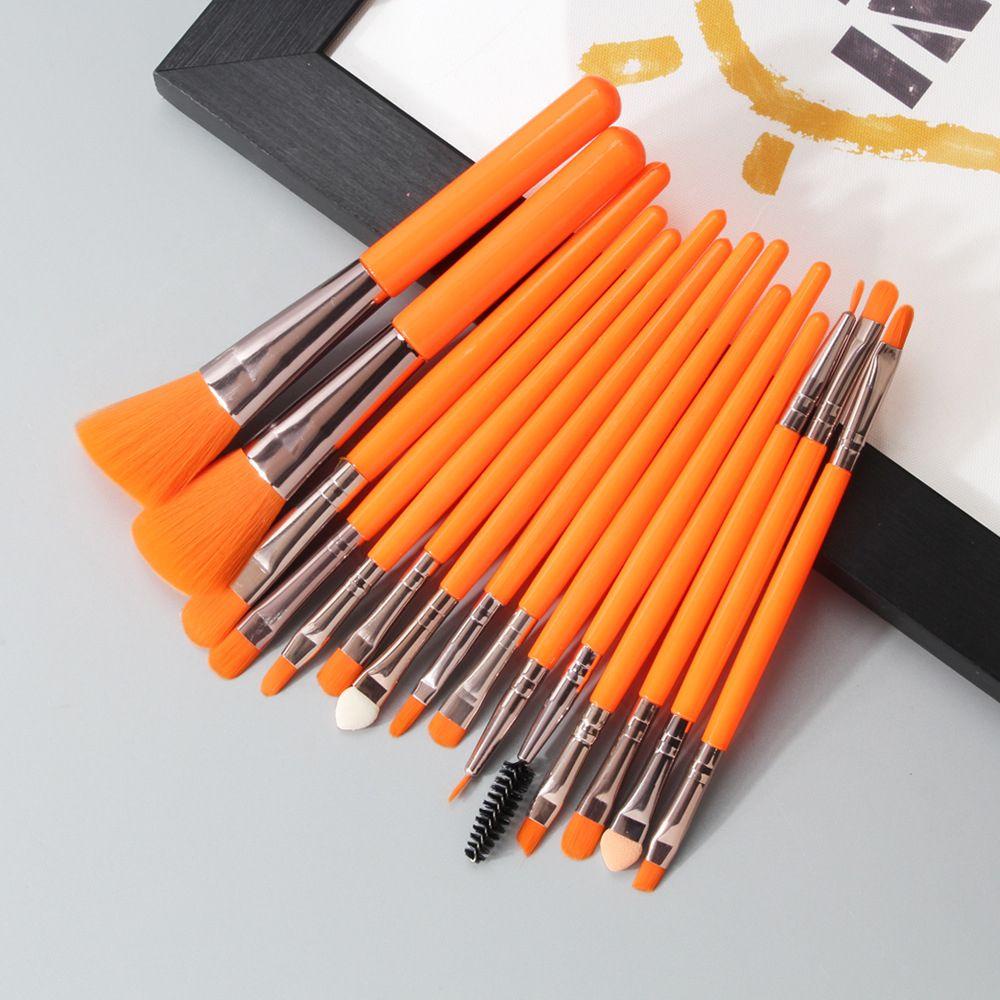 CACTU Bộ 15 Cọ Trang Điểm Lông Mềm