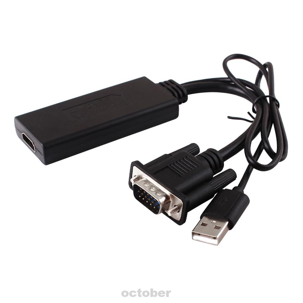 VGA TO HDMI Connector Durable Easy Use Professional USB Power Converter | BigBuy360 - bigbuy360.vn