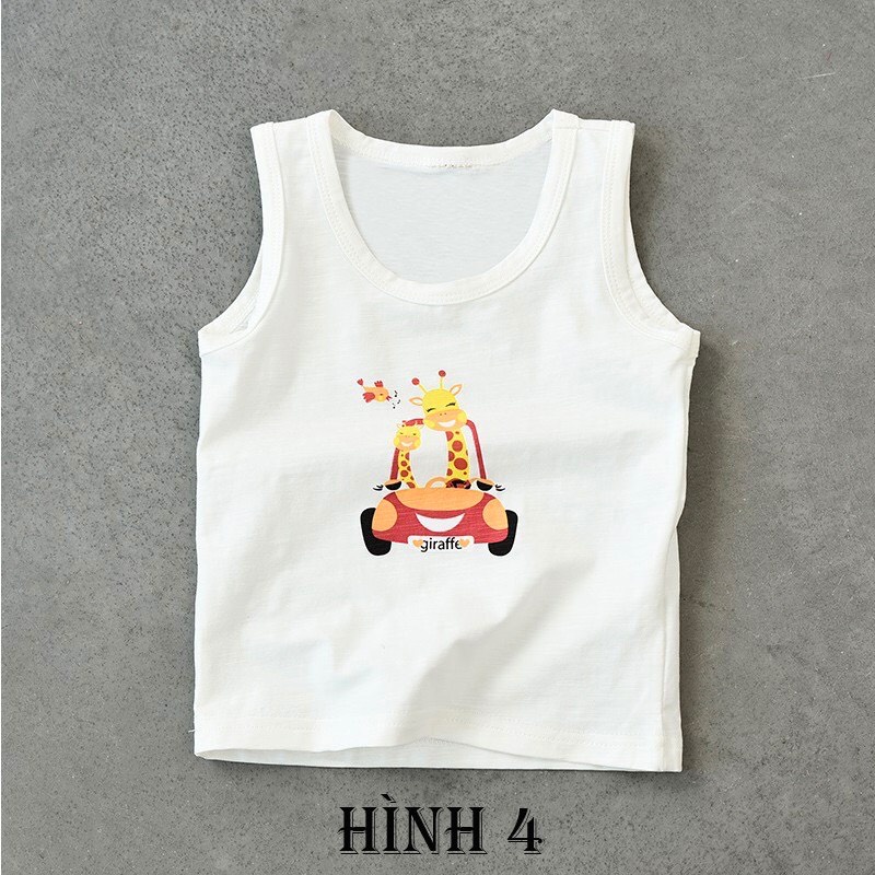 COMBO 5 Áo thun ba lỗ cotton mịn mát cho bé- (size 4-25ki)