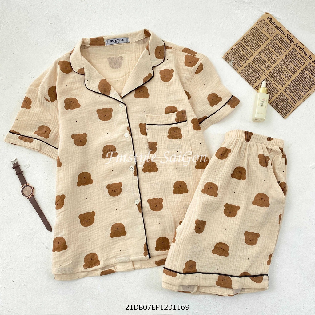 Bộ đồ ngủ nữ pijama, bộ mặc nhà chất xô cao cấp siêu mát nhiều họa tiết đáng yêu FMStyle SaiGon 21DB07EP1201 | BigBuy360 - bigbuy360.vn