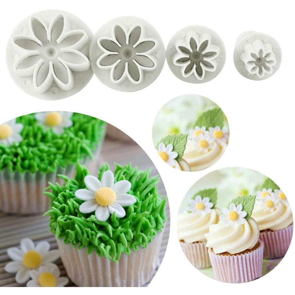 Bộ 4 khuôn cắt bánh Anaeat dạng ấn tự làm thủ công