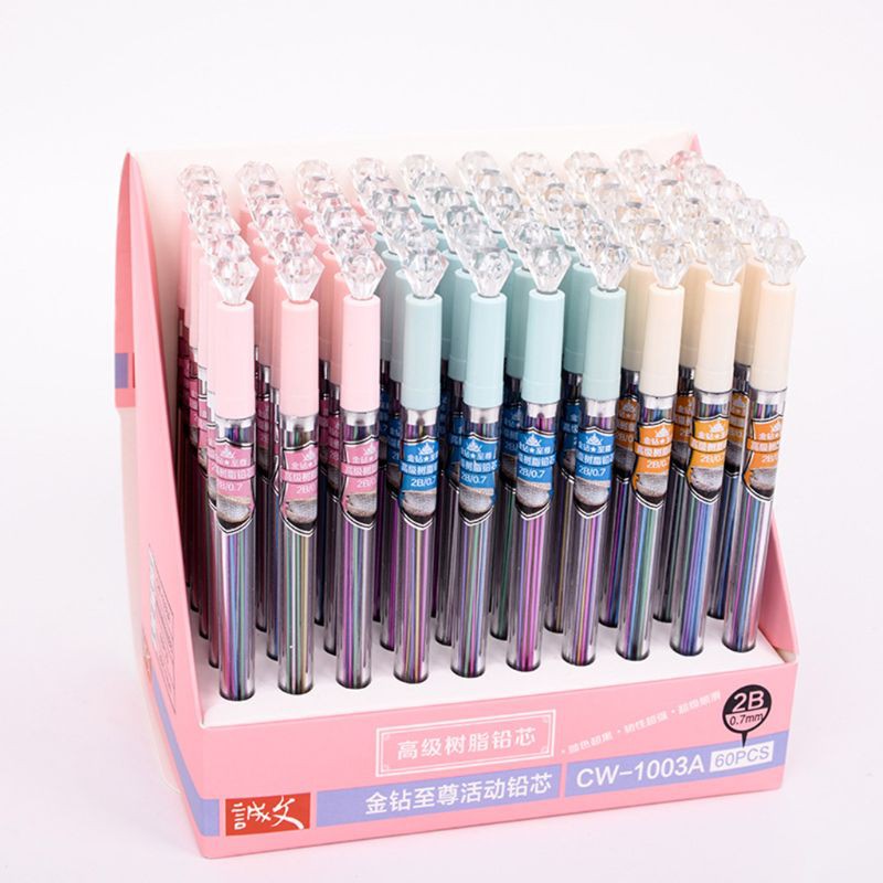 Hộp ruột bút chì bấm cơ vẽ nghệ thuật nhiều màu sắc ngòi 0.5/ 0.7mm