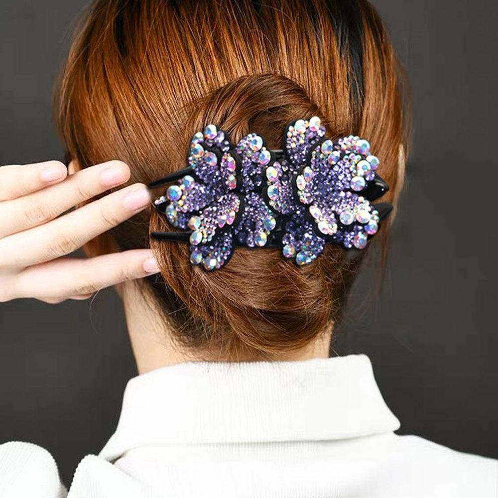 MXGOODS Kẹp Tóc Mỏ Vịt Đính Hoa Nhiều Màu Thời Trang Cho Nữ