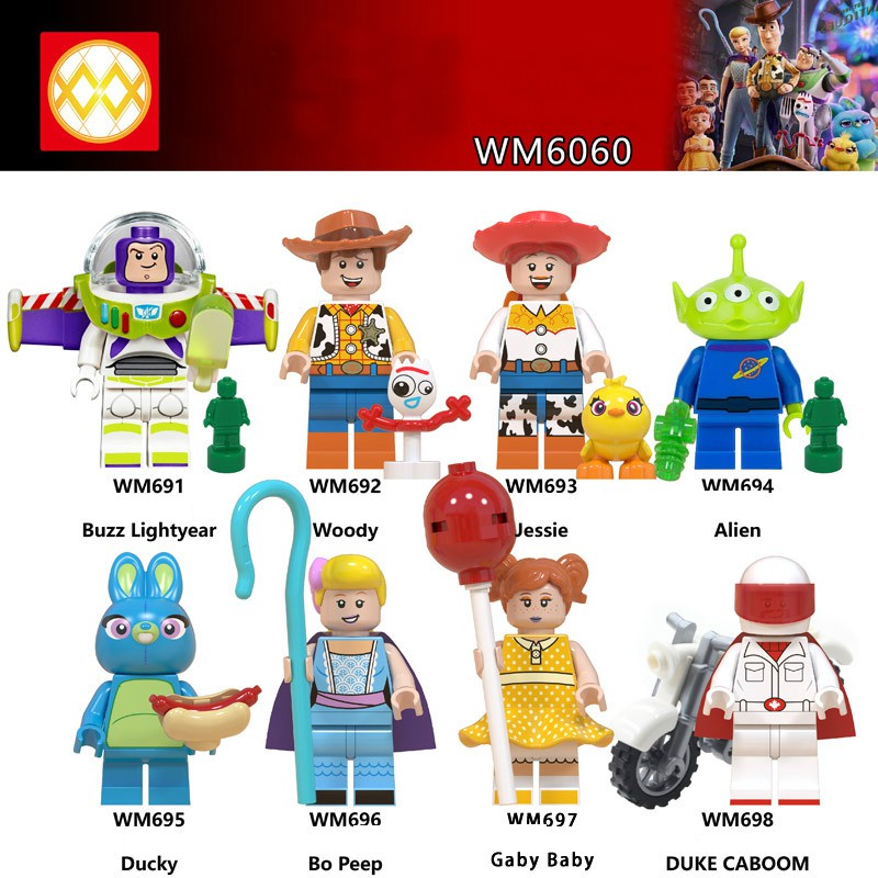 Minifigures Các Mẫu Nhân Vật Hoạt Hình Buzz Lightyear Wood Jessie Alien Ducky WM6060