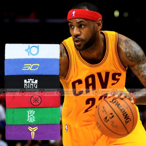 Headband Bóng Rổ Băng Đô NBA In Logo Kobe, Curry, Jordan, Irving, Lebron James, Harden Băng Trán Thấm Chặn Mồ Hôi