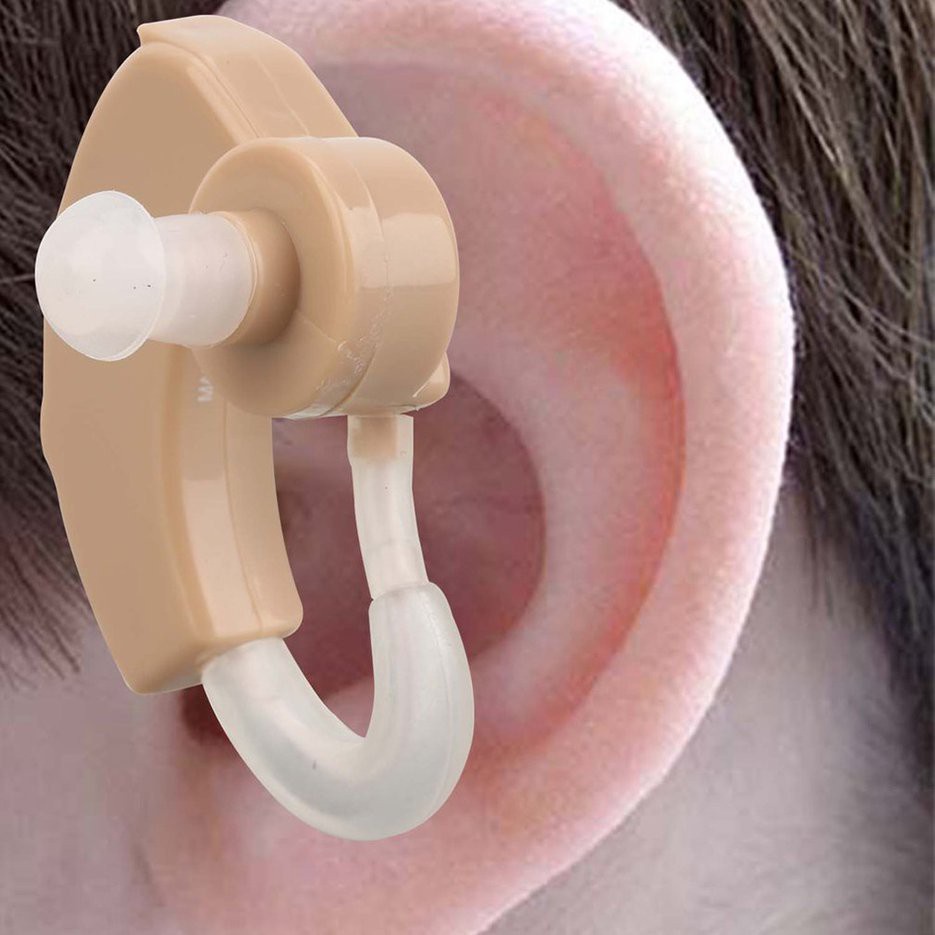 Máy trợ thính khuếch đại âm thanh thiết kế móc tai có thể sạc lại