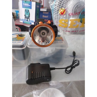 Đèn đội đầu sạc điện aks - 209. bóng led siêu sáng 45w.